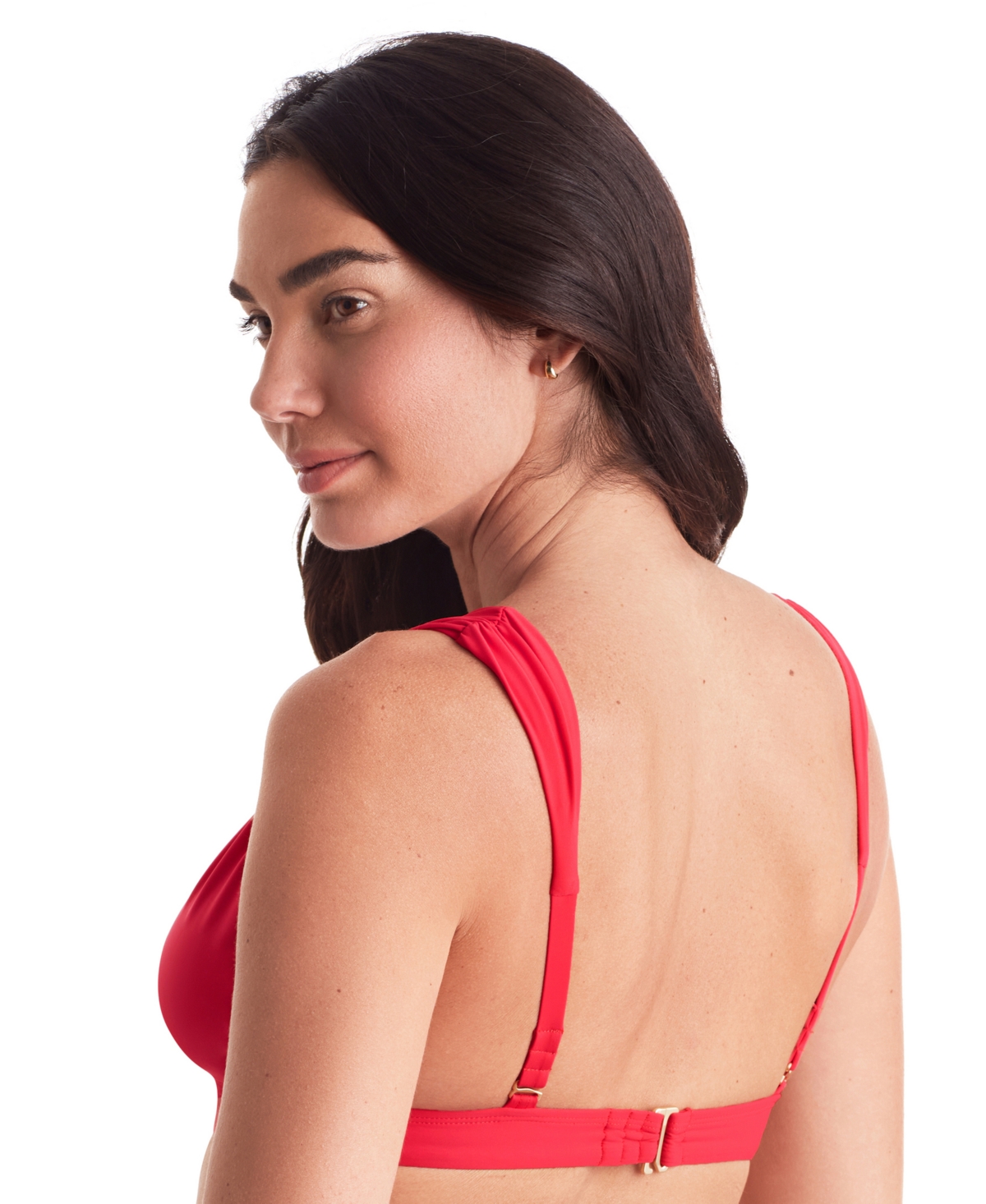 MIMI FLAMINGO WOMEN'S EMORY SHIRRED-STRAP BIKINI TOP 