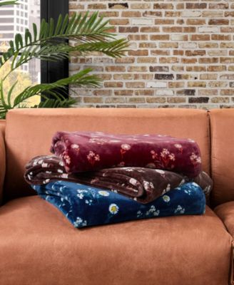 Daisy Floral Cozy Plush Throw, 50" x 70"