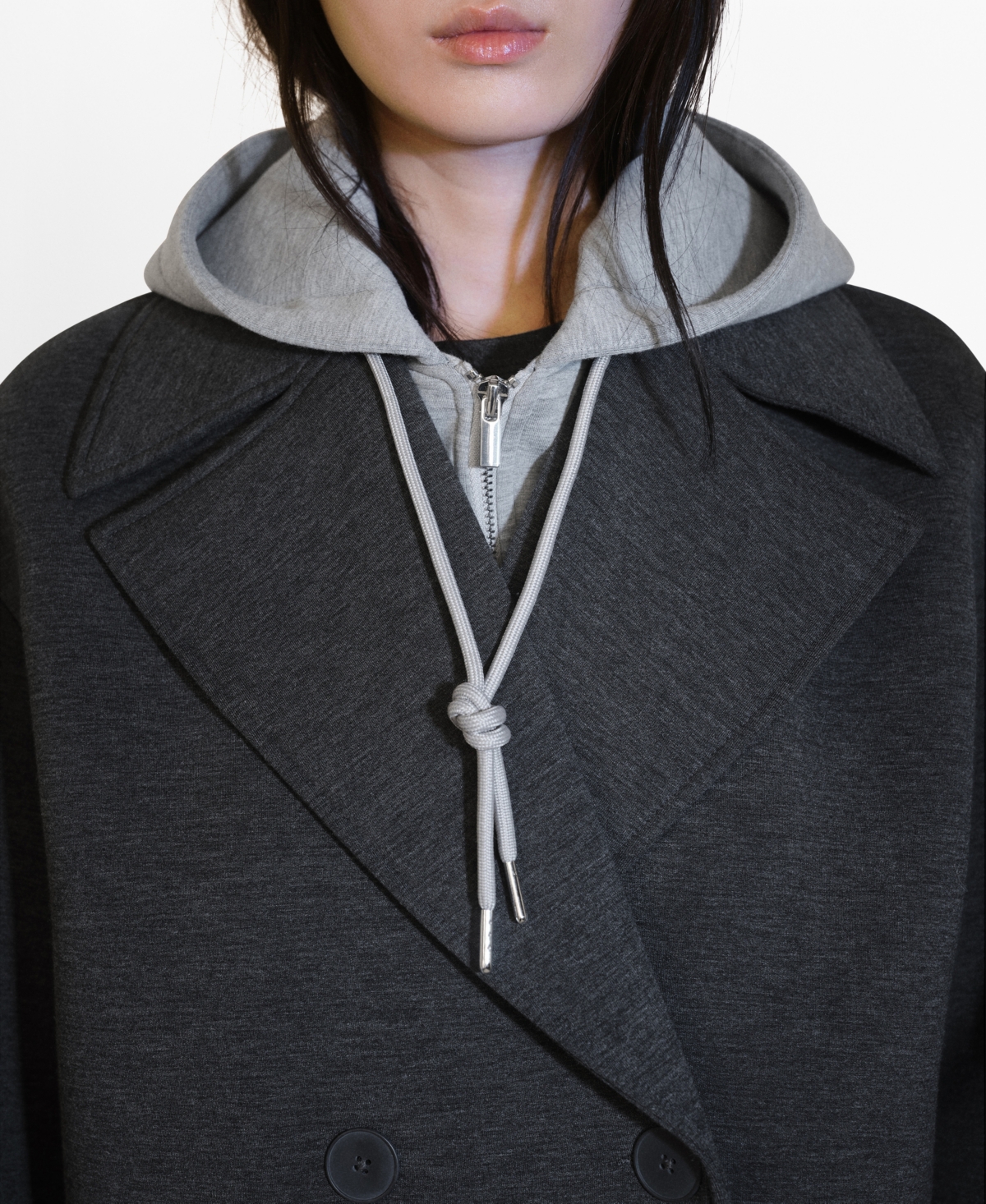 Mango Women's Hoodie Combined Coat