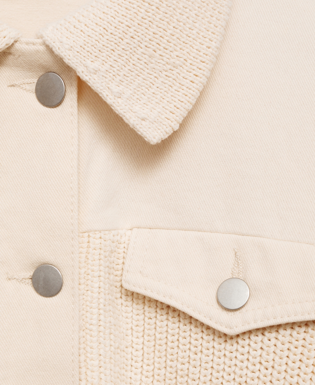 Mango Women's Combined Knitwear Jacket