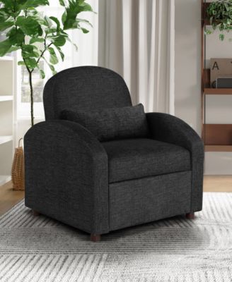 35.2" Polyester Toluca Convertible Chair