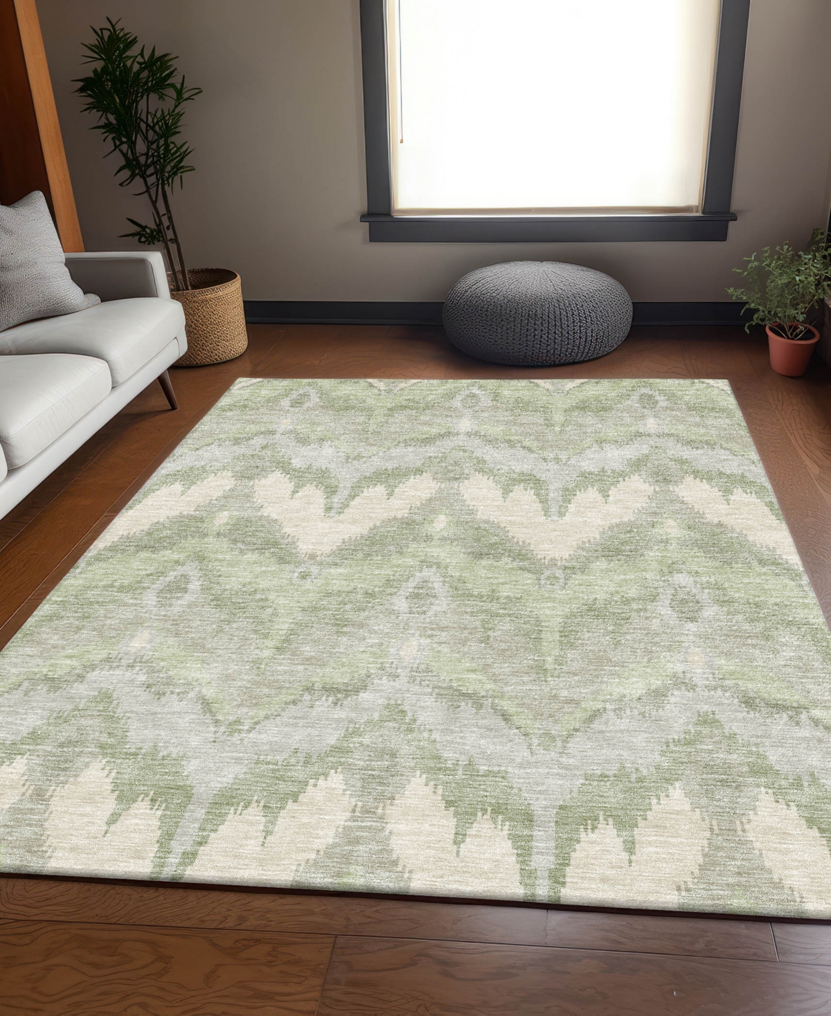 Addison Chantille Machine Washable Acn743 8'x10' Area Rug In Sage