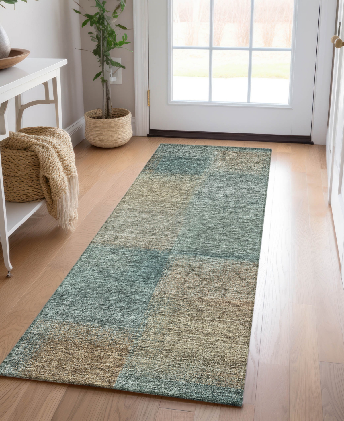 Addison Chantille Acn742 2'3"x7'6" Runner Area Rug In Teal