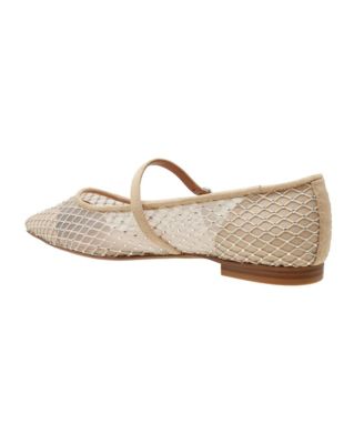 NADEEN Fishnet Mary Jane Flats
