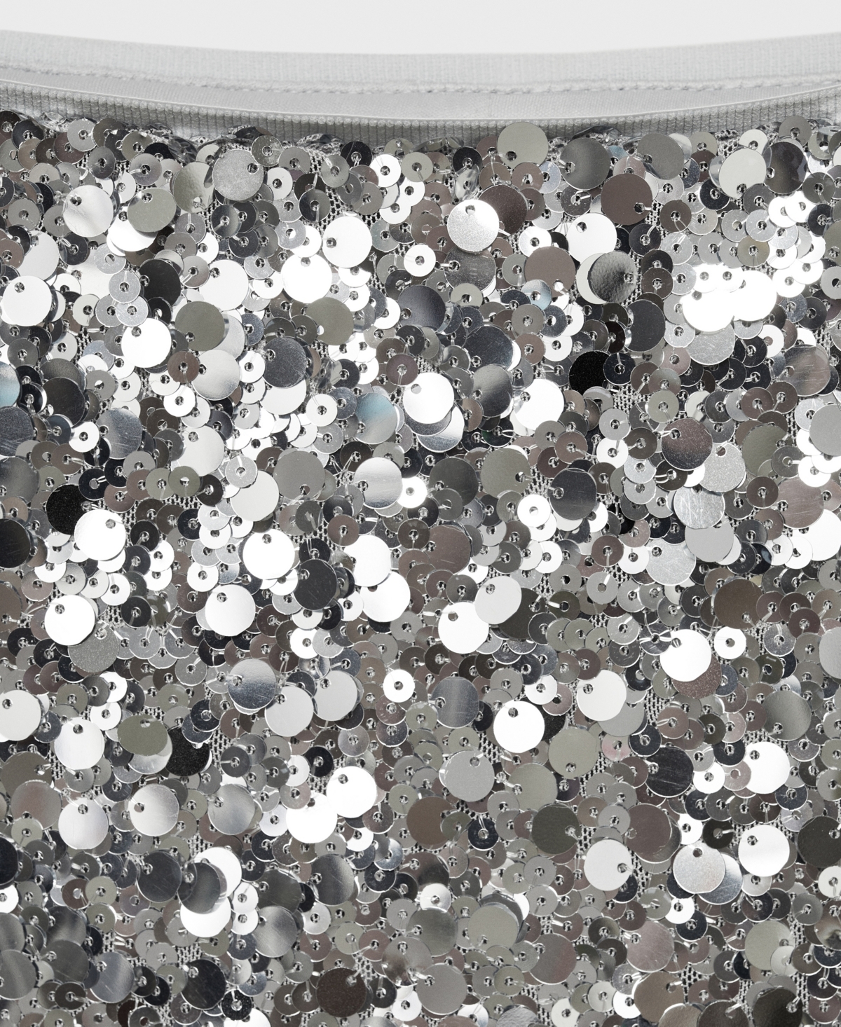 Mango Women's Sequin Midi Skirt In Silver