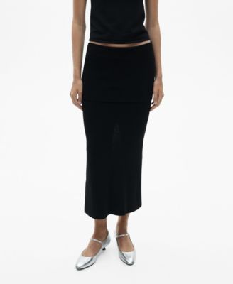 Women's Ribbed Midi Skirt