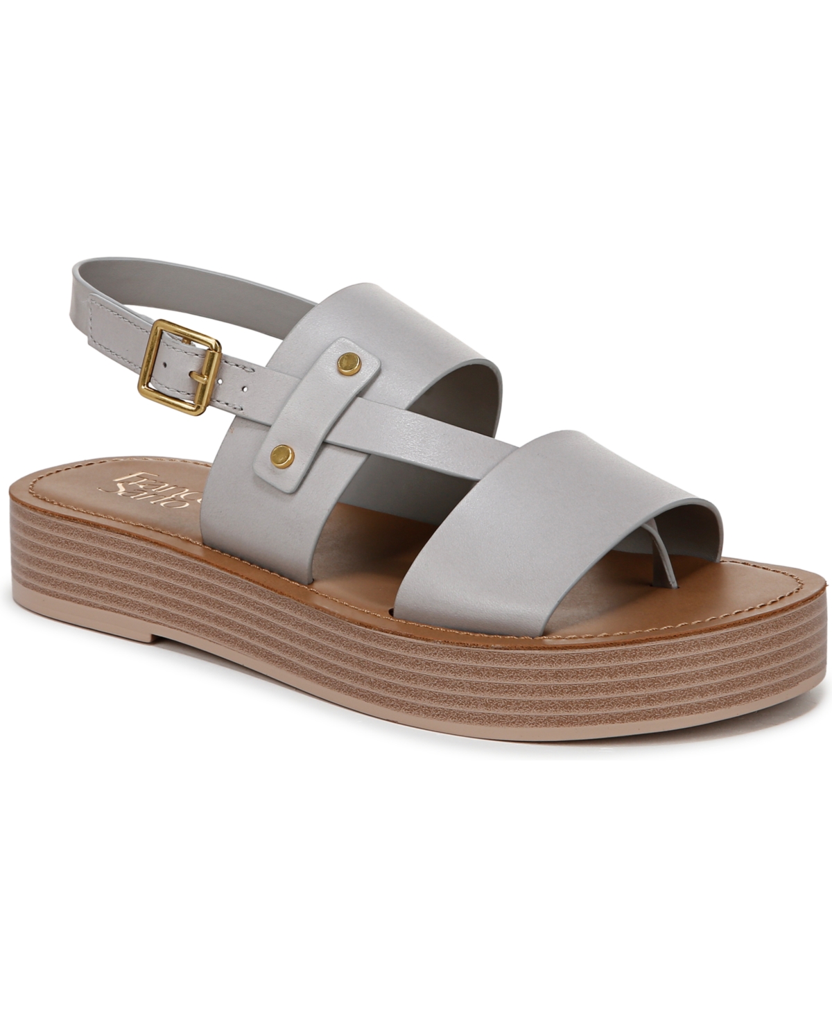 Women's Genova Round Toe Platform Sandals - Tan Leather