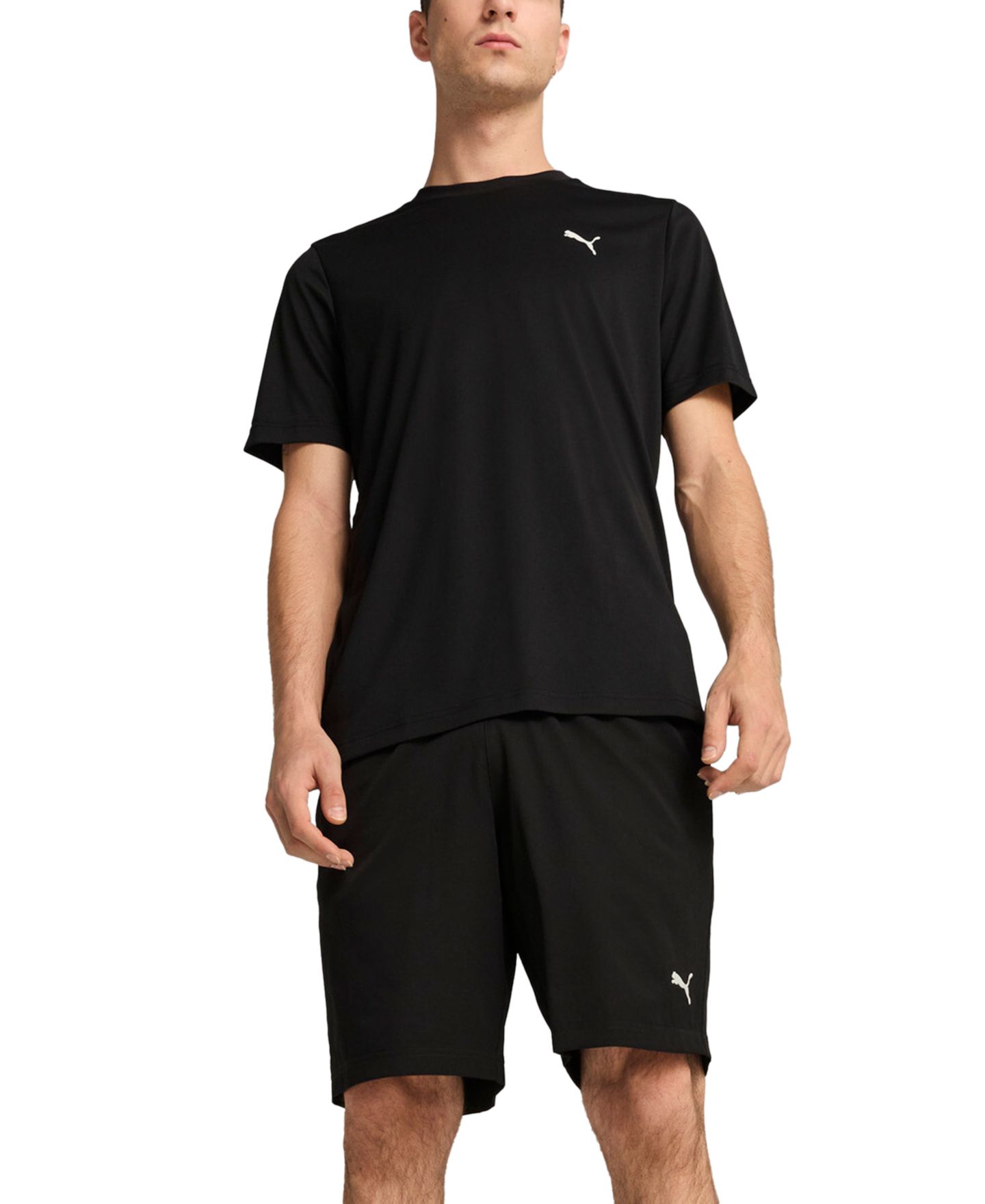 Мужские шорты Puma Woven Logo Regular-Fit Shorts, 9" Inseam, цвет: Чёрный — фото 2