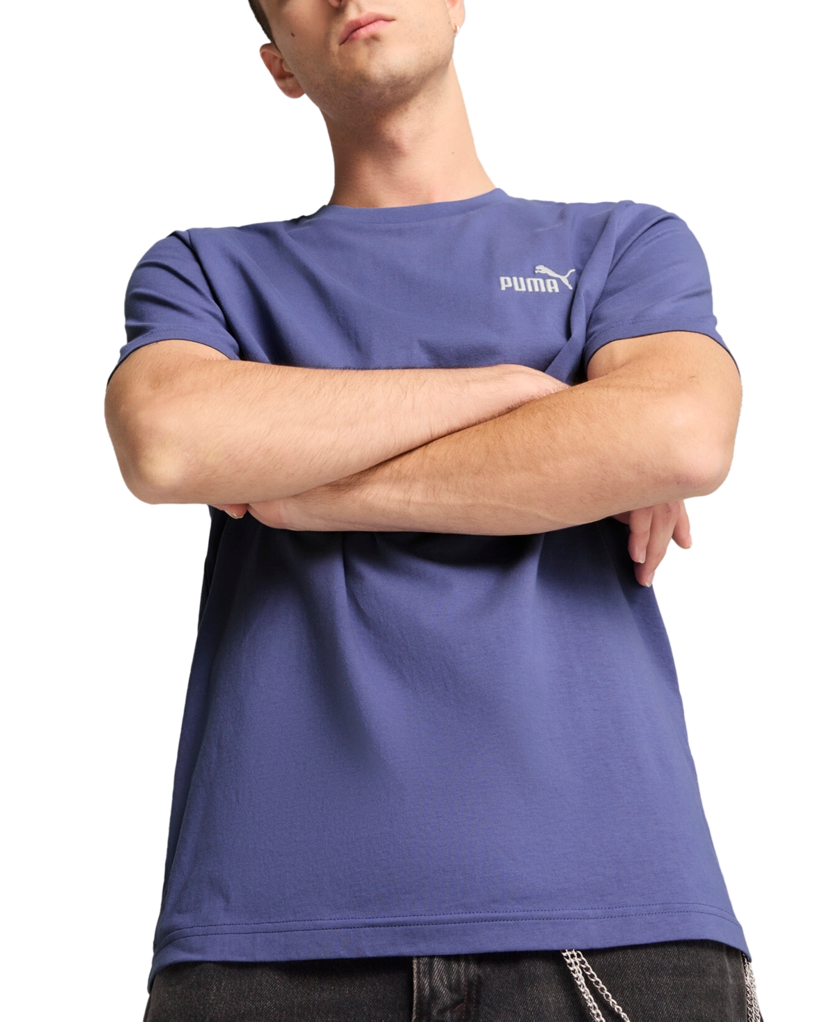 Puma Men's Essential Small Logo T-shirt In Blue