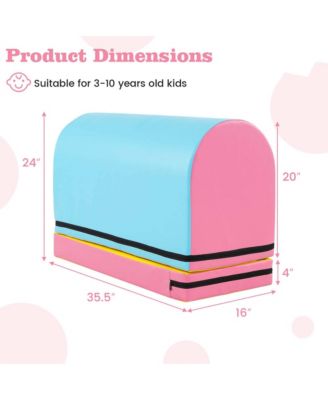 Mailbox Tumbling Mat Gymnastics Vaulting Box with Detachable Mat & Carrying Handle
