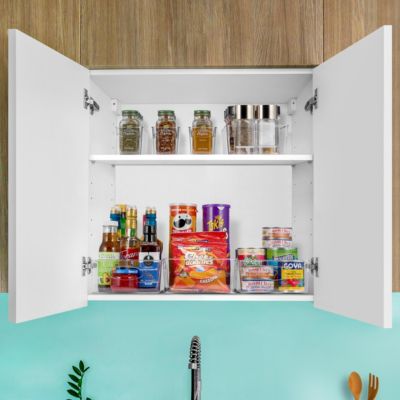 10 Pack Extra Large Clear Plastic Storage Bins with Handle