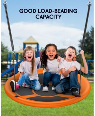 43" Saucer Tree Swing for Kids Adult, Waterproof Flying Saucer Swing with Adjustable Hanging Straps, Swing Seats for Backyard Outdoor Indoor Playground