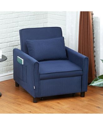 3-in-1 Convertible Chair Bed, Adjustable Sleeper Chair