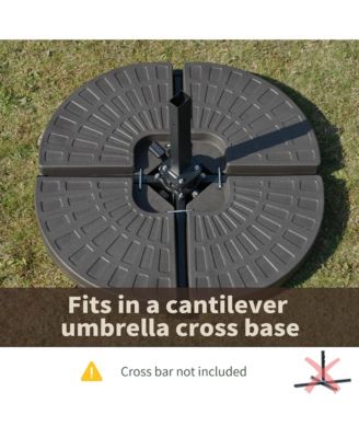 Outdoor Patio Cantilever Umbrella Base Weight w/ Build-In Carry Handles