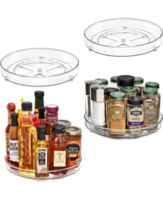 Lazy Susan Trasparenti - Set Di 4 Giradischi Rotanti Per Armadio, 22,5 Cm, In Plastica Senza BPA, Per Cucina E Dispensa - 3
