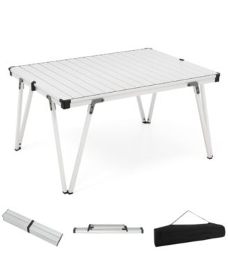 Folding Camping Table Picnic Table with Storage Bag and Waterproof Desktop