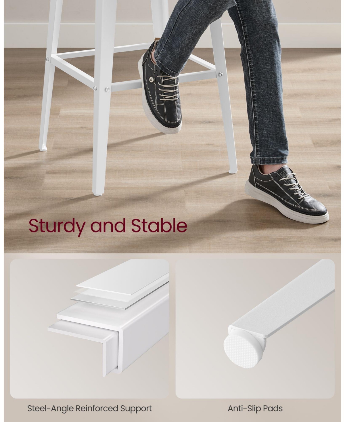 Slickblue Tall Bar Stools with Backs Stylish and Supportive Seating for Bars and Counters