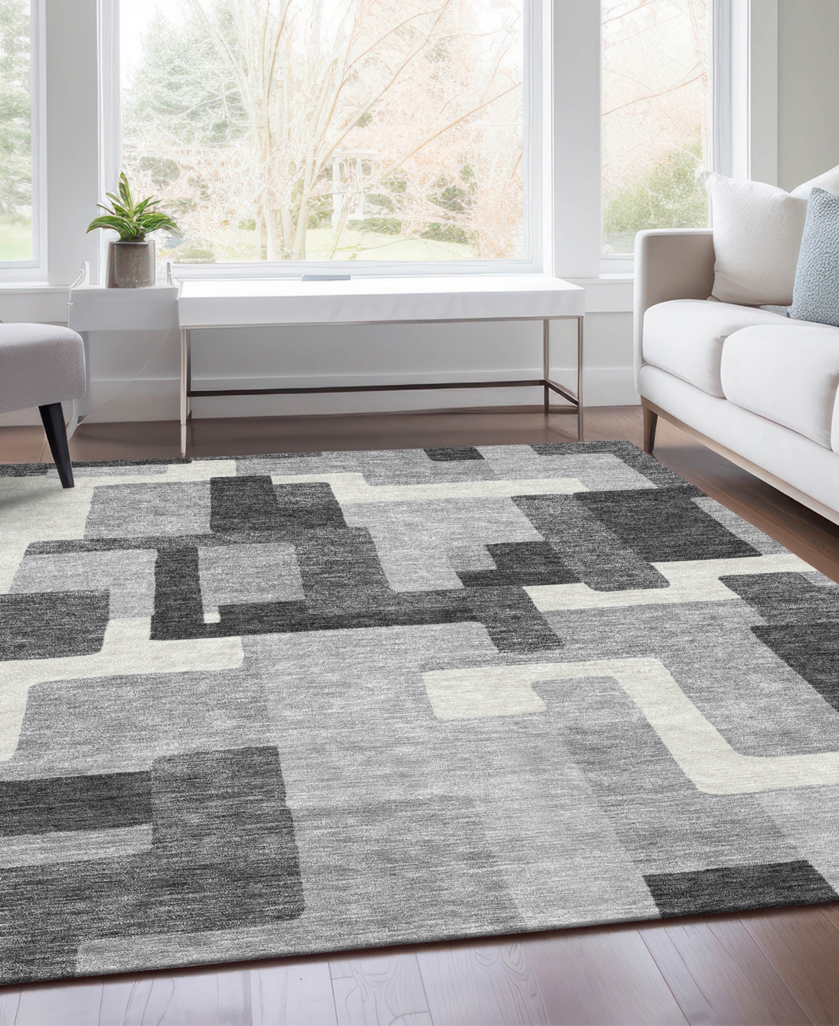 Addison Chantille Acn740 9'x12' Area Rug In Gray