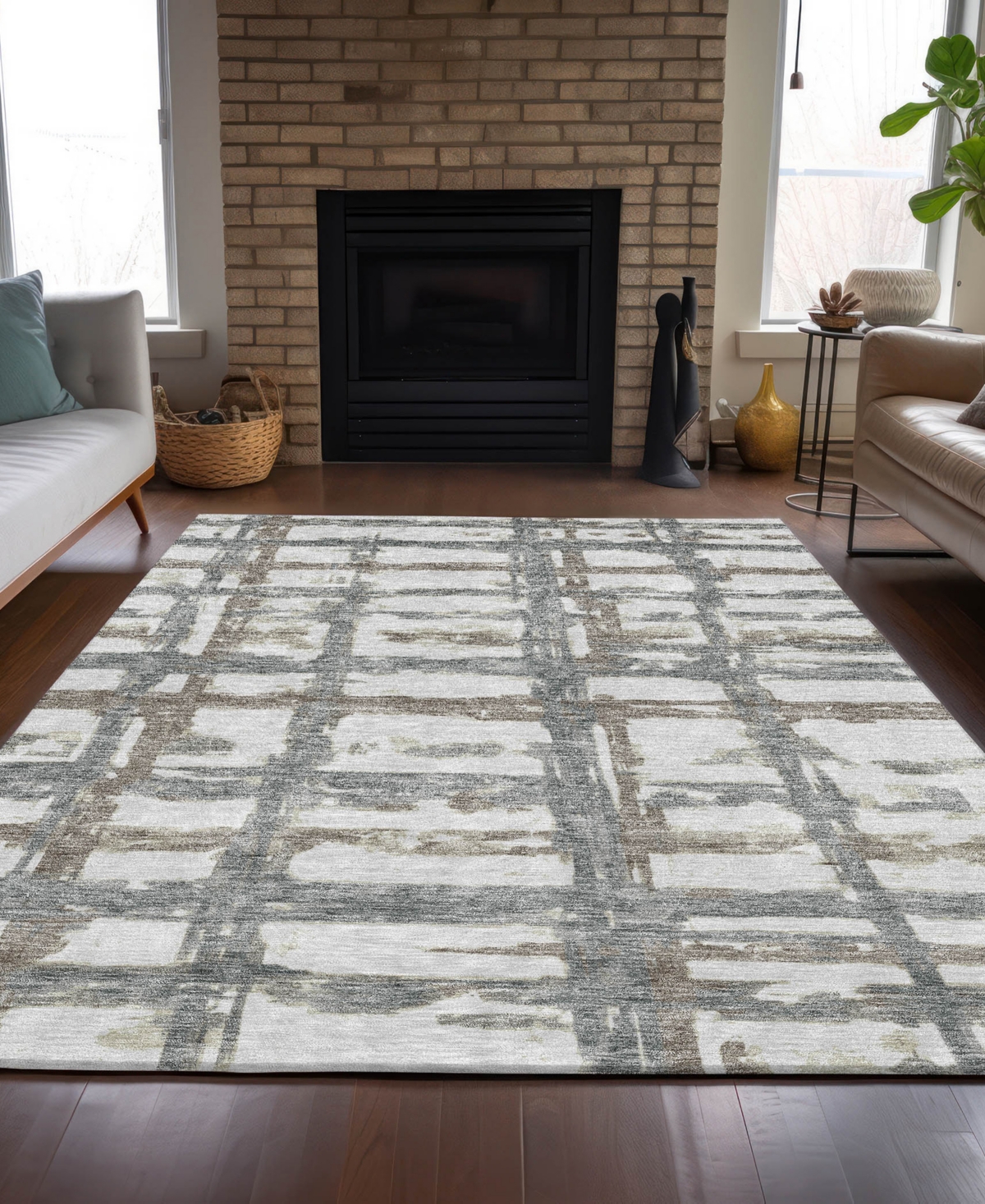 Addison Chantille Acn745 9'x12' Area Rug In Silver