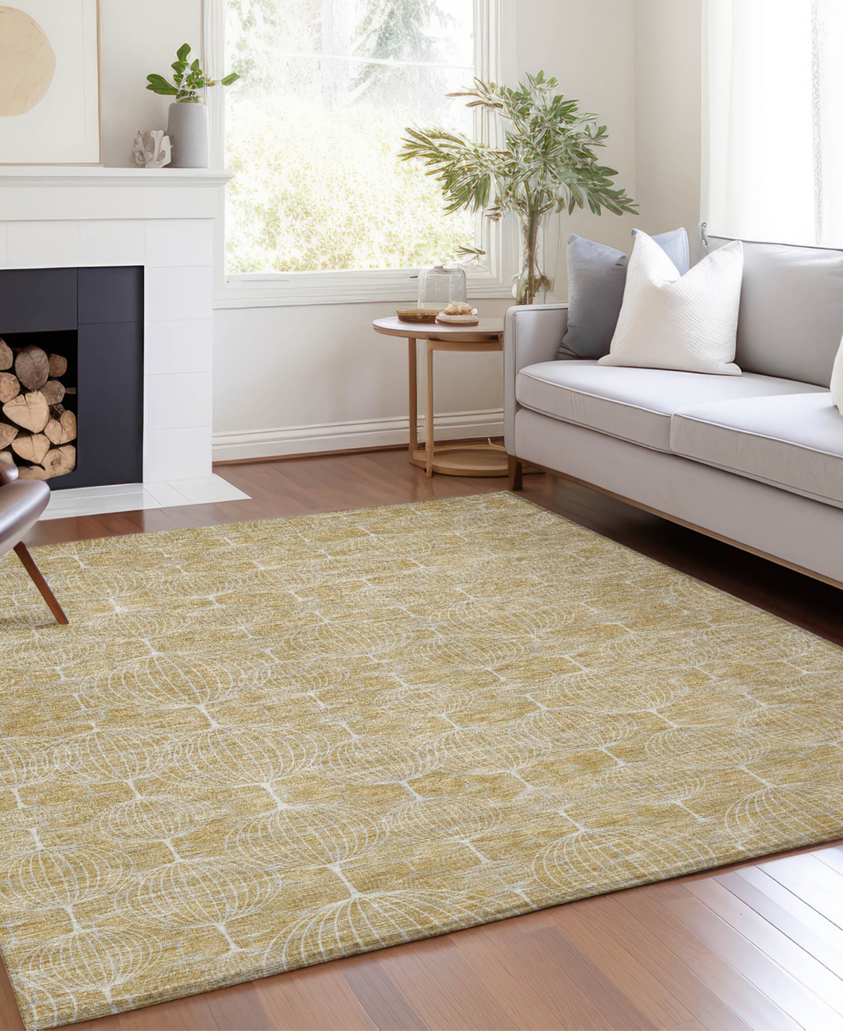 Addison Chantille Acn732 9'x12' Area Rug In Gold