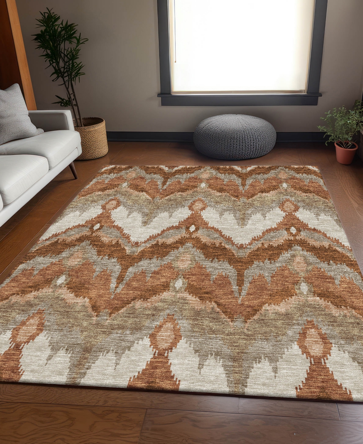 Addison Chantille Acn743 8'x10' Area Rug In Paprika