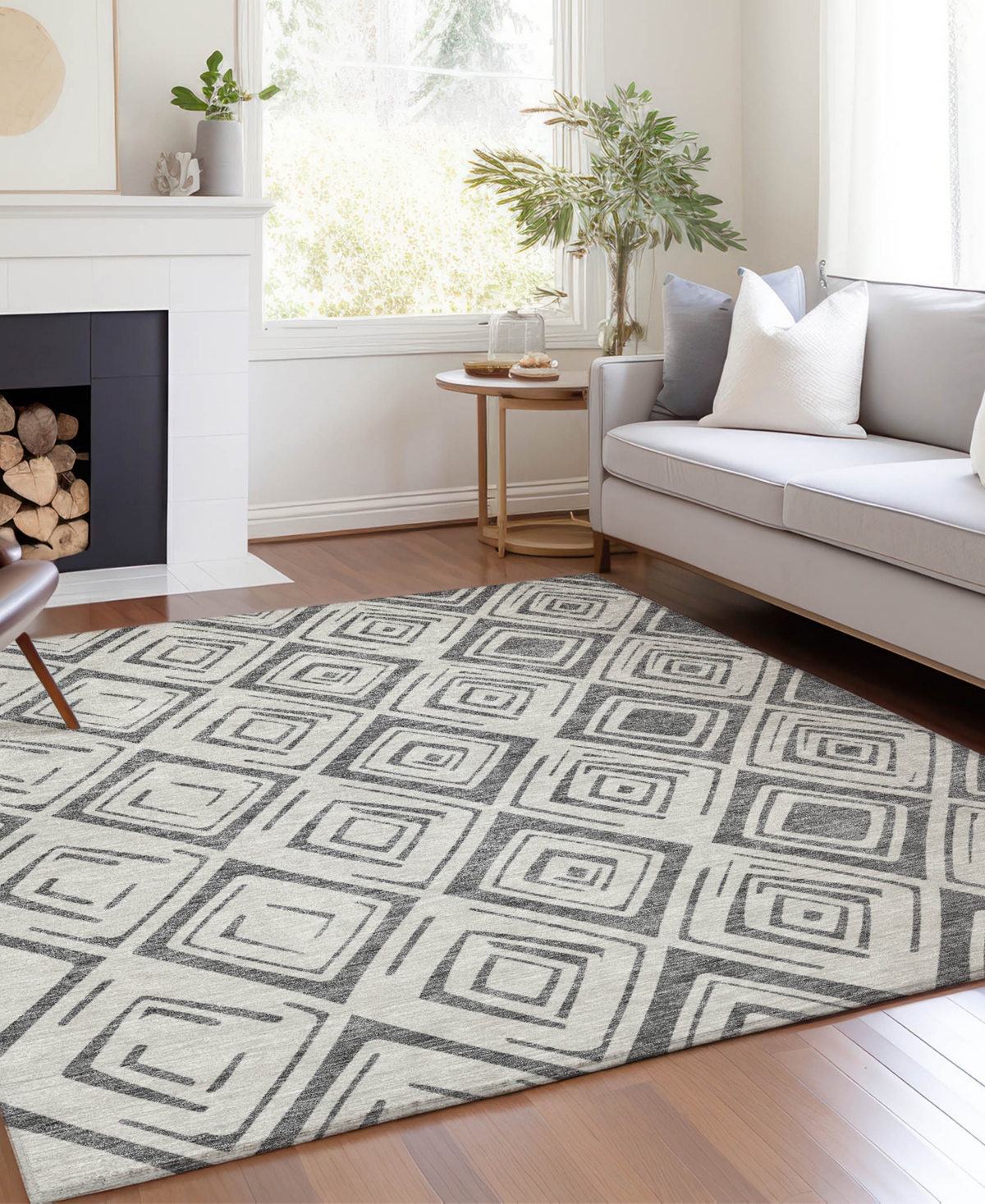 Addison Chantille Acn737 5'x7'6" Area Rug In Gray