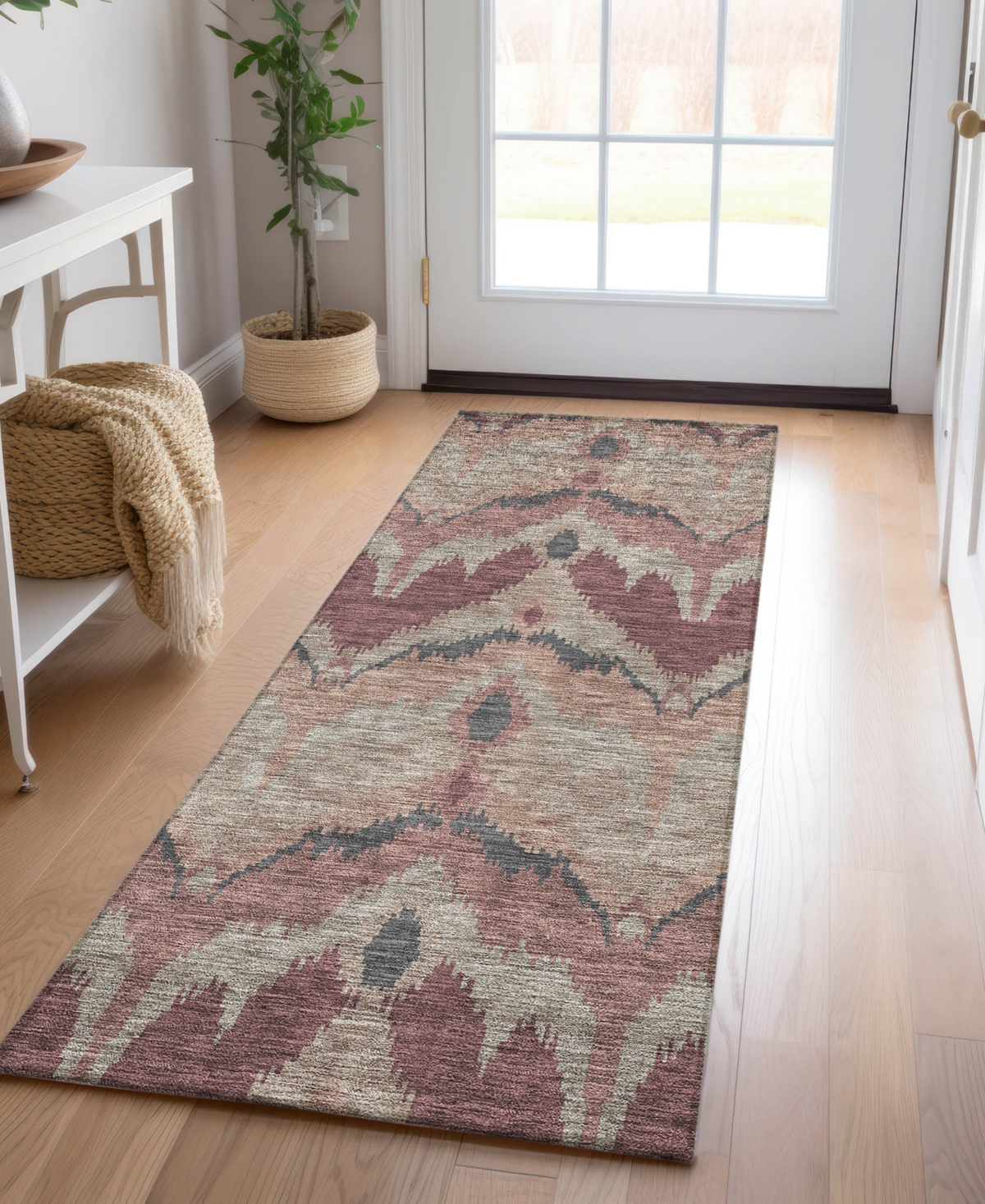 Addison Chantille Acn743 2'3"x7'6" Runner Area Rug In Burgundy