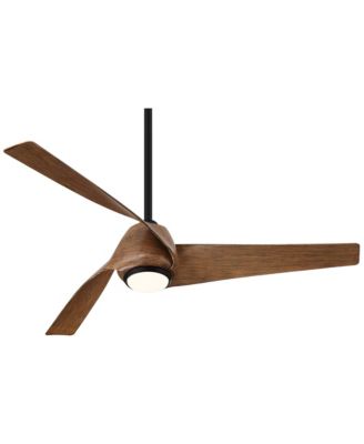 53" Grand Breeze Farmhouse Rustic Coastal Indoor Ceiling Fan 3 Blade CCT LED Remote Control Black Finish Koa Finish Blades Bedroom Living Room Kitchen Dining Room Decorative DC Motor - Casa Vieja