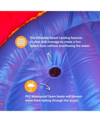 HeroKiddo15' Pirate Ship Commercial Grade Inflatable Water Slide Playset (No Blower Included), Outdoor Play Kids Party