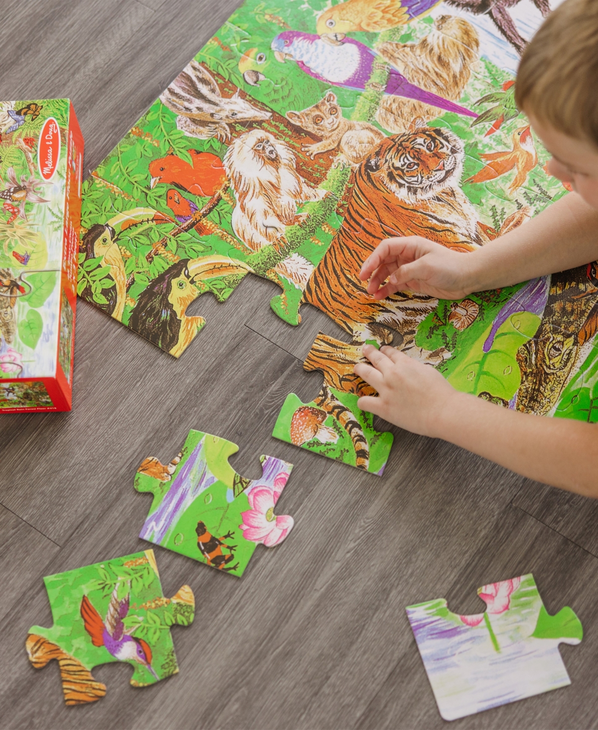Melissa & Doug Rainforest Floor Puzzle, 48 Pieces In Multicolor