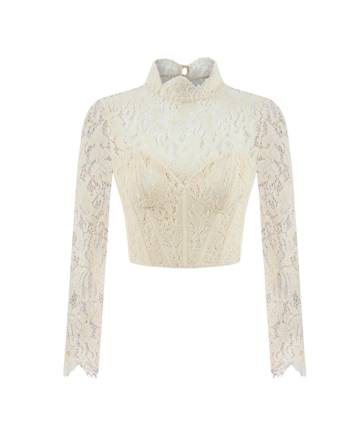 Nocturne Women's Corset-Look Lace Blouse