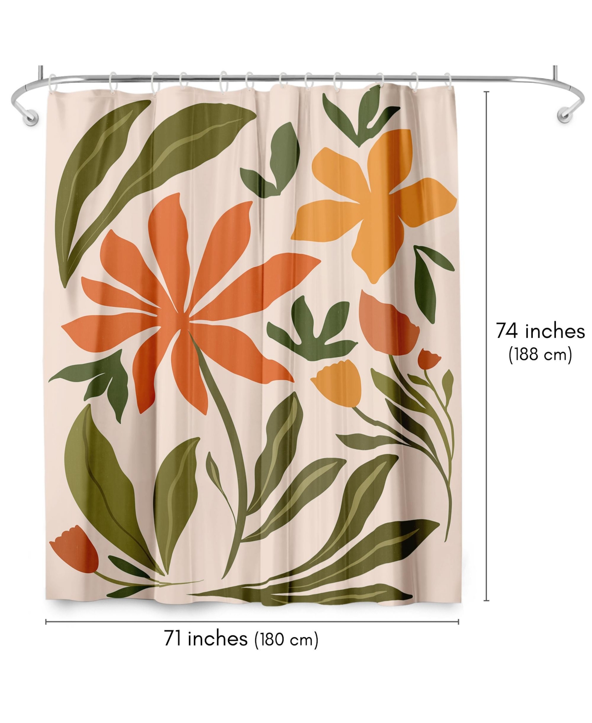Americanflat 71x74 A Warm Day Shower Curtain - 100% Polyester Shower Curtain