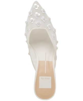 Women's Clara Embellished Mesh Pointed-Toe Heeled Mules