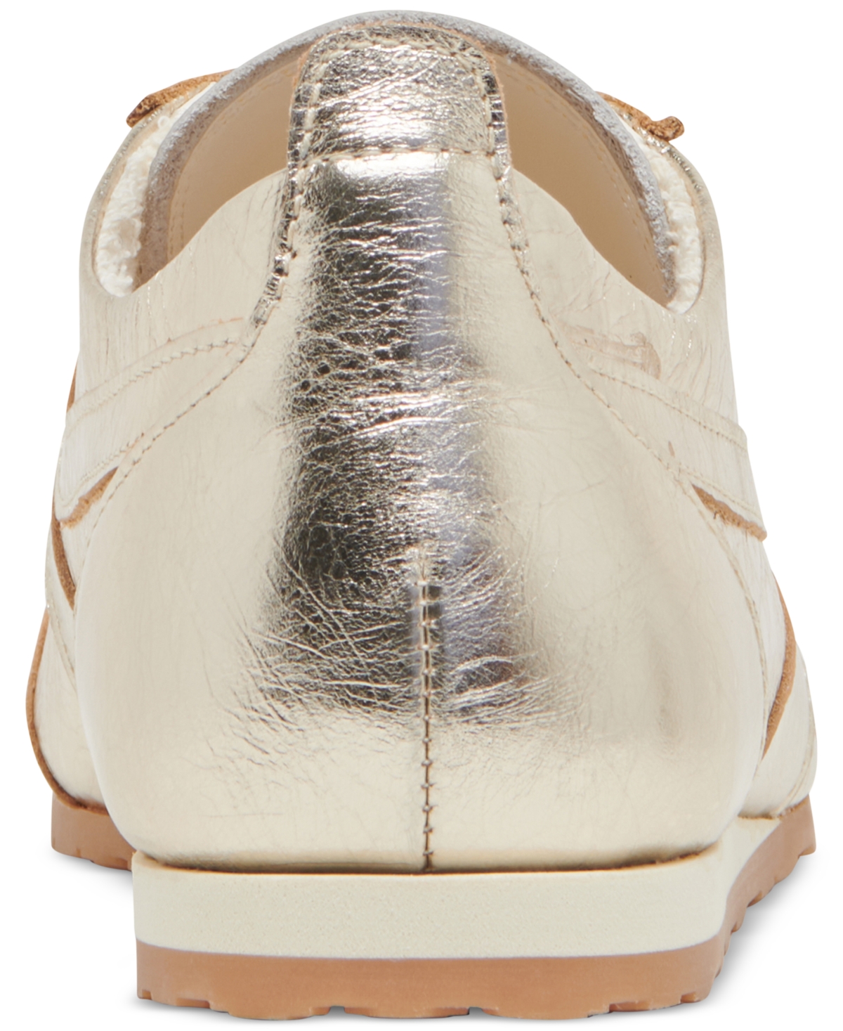 Dolce Vita Delaney Sneaker In Light Gold Crinkle Patent
