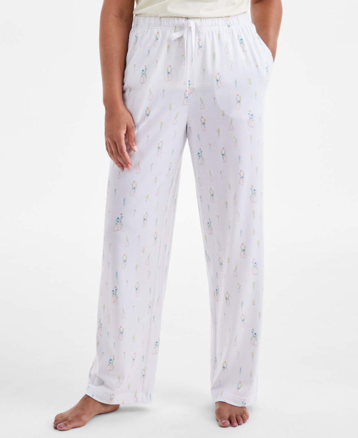 CHARTER CLUB WOMEN'S KNIT PAJAMA PANTS, EXCLUSIVELY AT MACY'S 