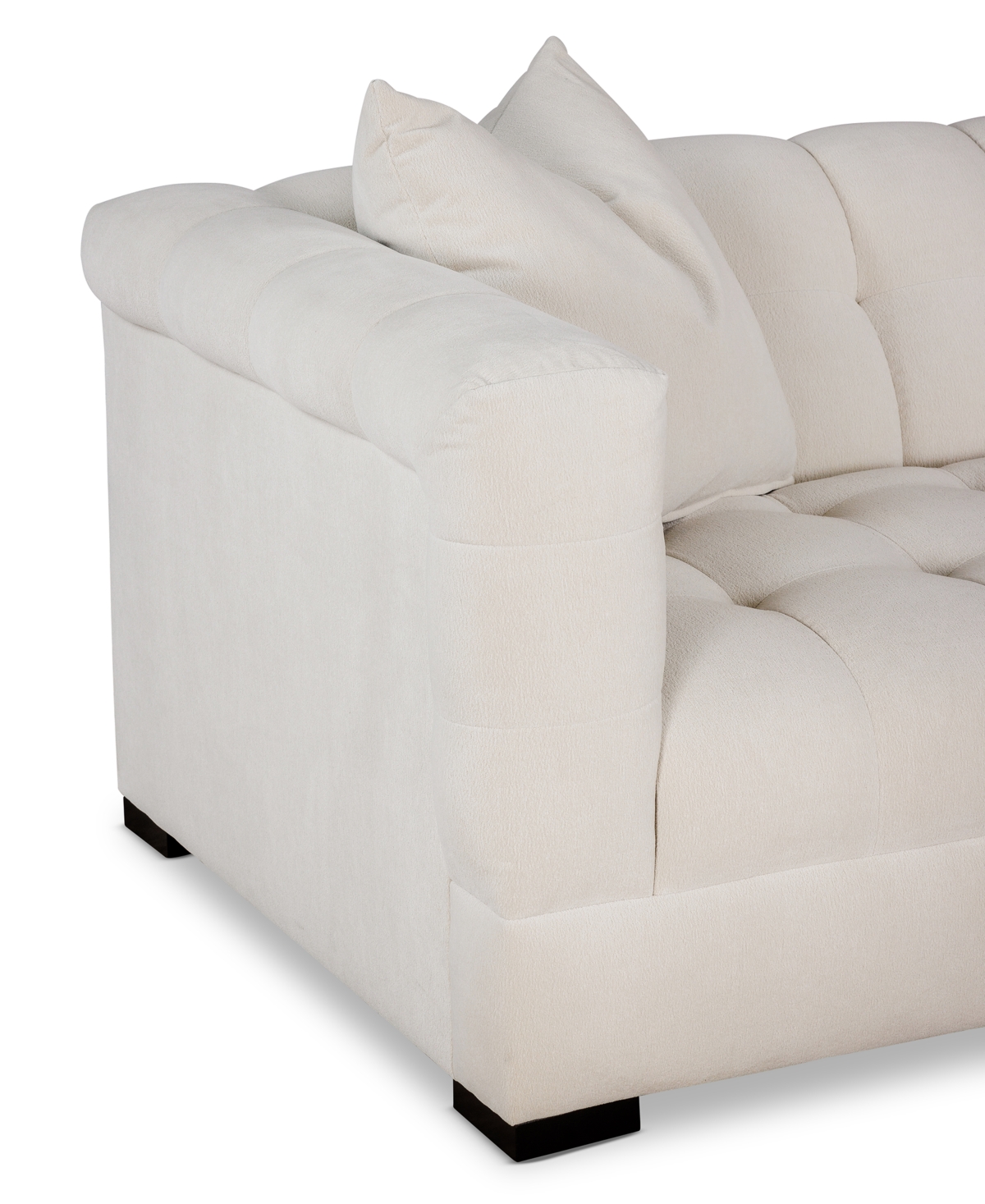 Macy's Elbeth Fabric Estate Sofa, Exclusively At  In Alabaster