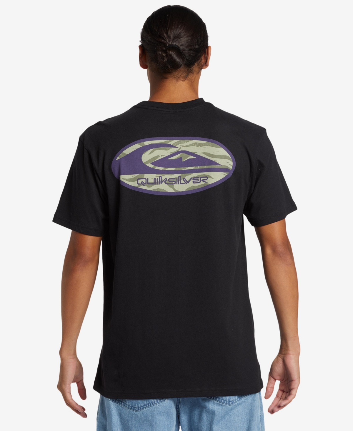 Quiksilver Men's retro link Short Sleeve T-shirt - Black