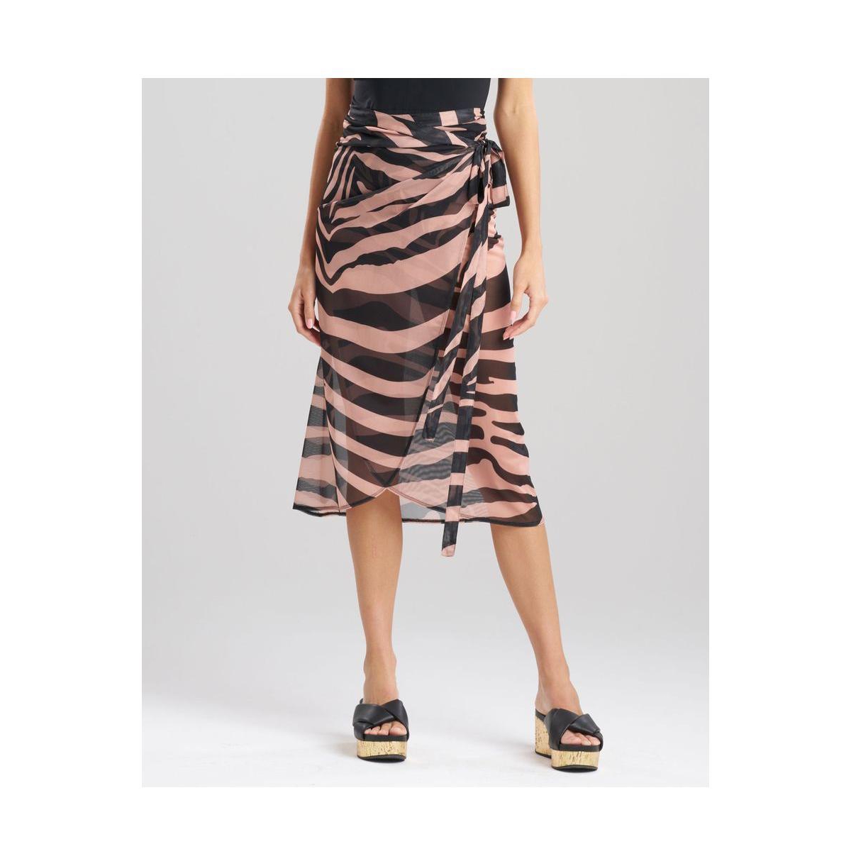 Women's Zebra - Mesh Sarong - Black w/ brown