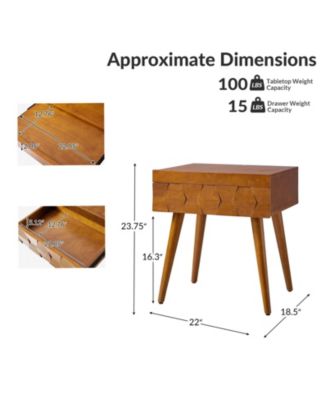 Jacob Mid-Century Modern End Table with Flared Legs