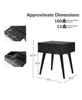 Jacob Mid-Century Modern End Table with Flared Legs