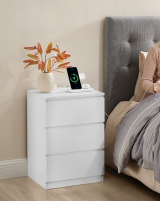 Nightstand with Charging Station for Convenient Power Access and Sleek Design