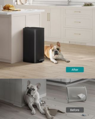 5.2-Gallon (20L) Stainless Steel Kitchen Trash Can with Modern Design