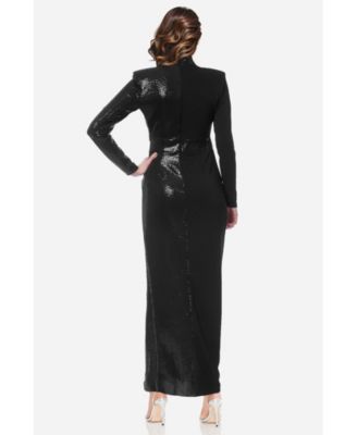 Women's The Bridgette Sleek High Neck Sequin Gown