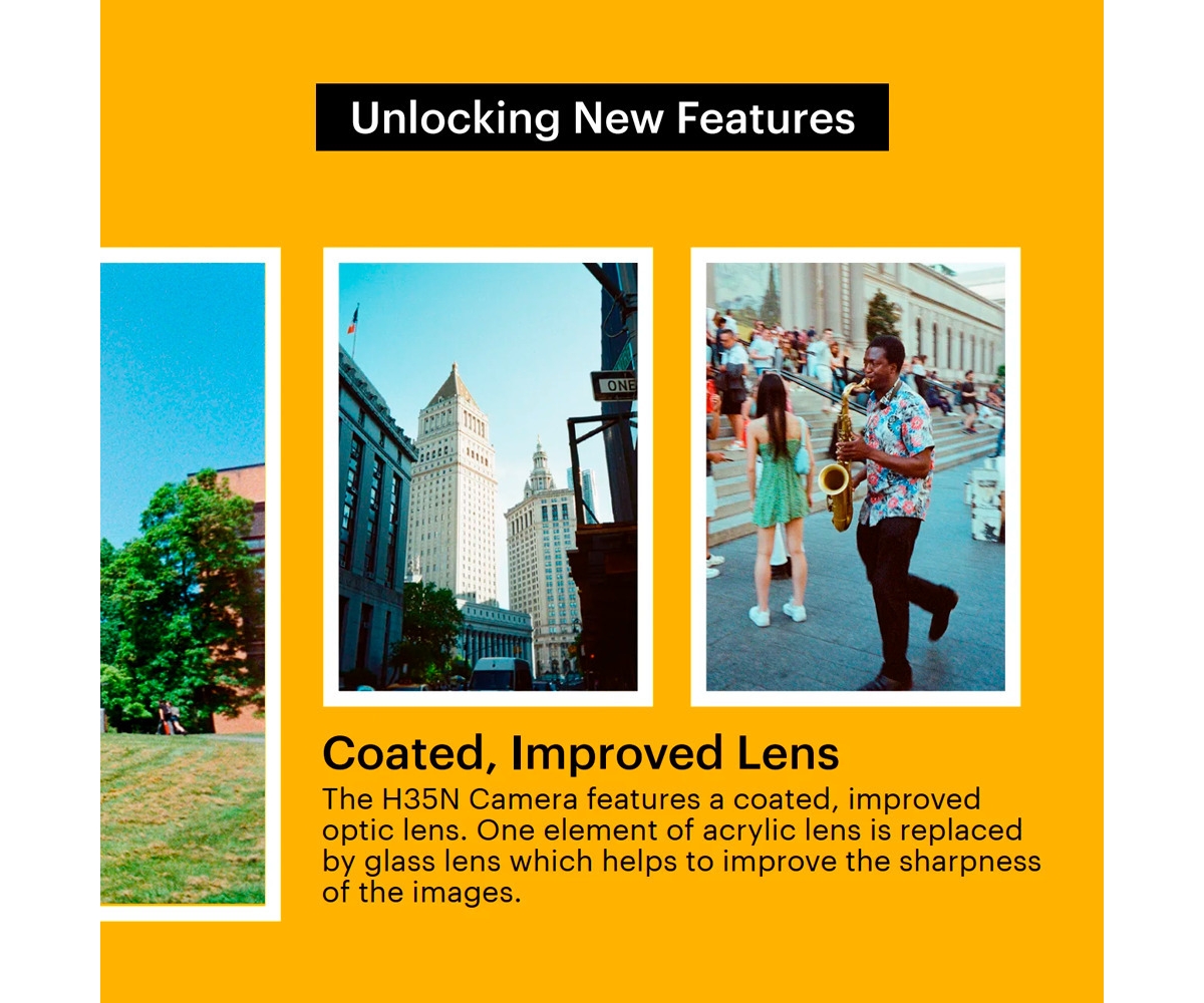 Kodak Ektar H35N 35mm Half Frame StripedFilm Camera - Black