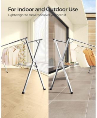 Extendable and Foldable Clothes Drying Rack