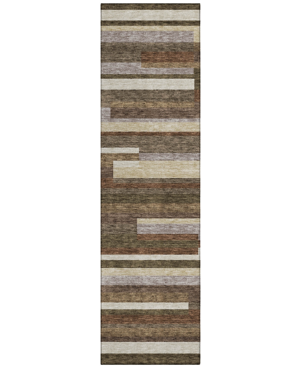 Addison Chantille Acn766 2'3"x7'6" Runner Area Rug In Brown