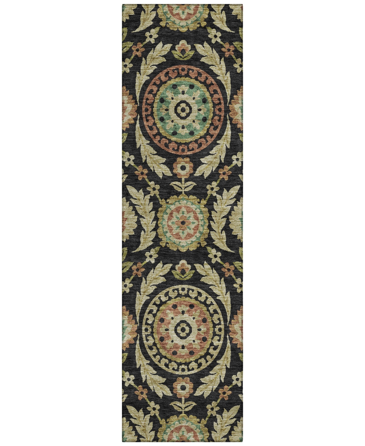 Addison Chantille Acn751 2'3"x7'6" Runner Area Rug In Black