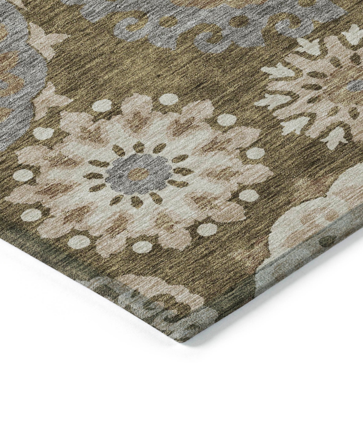 Addison Chantille Machine Washable Acn763 9'x12' Area Rug In Brown