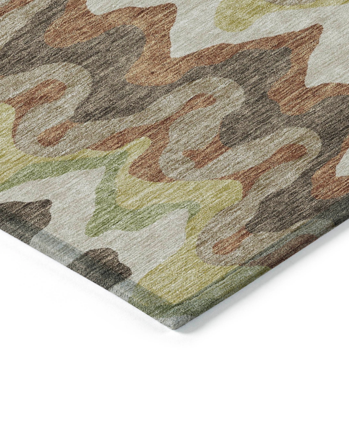 Addison Chantille Machine Washable Acn750 5'x7'6" Area Rug In Chocolate