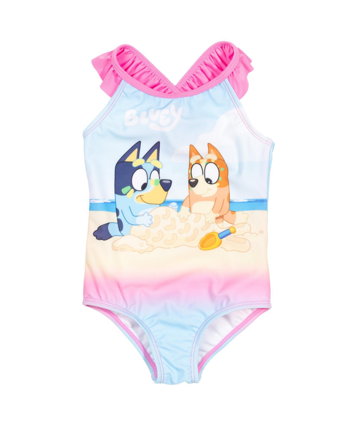 Bluey Girls Bingo One Piece Bathing Suit - Pink/blue
